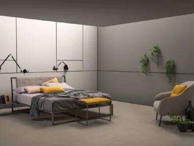 Letto matrimoniale con testiera Frame di Bside